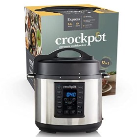 Crock-Pot CSC051X-0 - Express MultiCooker da 5.7 l, Programmabile 12-in-1, Cottura a Vapore e a Pressione, Funzioni Pre Impostat