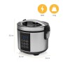 Tristar RK-6132 Multicooker e Cuociriso, 500 W, 1.5 Litri, Acciaio Inossidabile, Argento