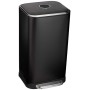 AmazonBasics - Pattumiera rettangolare con chiusura silenziosa, 32 l, nero