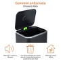 AmazonBasics - Pattumiera rettangolare con chiusura silenziosa, 32 l, nero