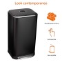 AmazonBasics - Pattumiera rettangolare con chiusura silenziosa, 32 l, nero