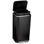 AmazonBasics - Pattumiera rettangolare con chiusura silenziosa, 32 l, nero