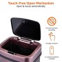 AmazonBasics - Pattumiera in acciaio inox, automatica, rettangolare, da 12 litri