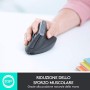 Logitech MX Mouse Verticale Wireless Ergonomico, Multi-Dispositivo, Bluetooth o 2.4 GHz Ricevitore USB Unifying, Rilevamento Ott