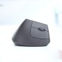 Logitech MX Mouse Verticale Wireless Ergonomico, Multi-Dispositivo, Bluetooth o 2.4 GHz Ricevitore USB Unifying, Rilevamento Ott
