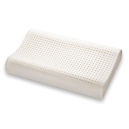 Marcapiuma - Cuscino in Memory Foam Modello Doppia Onda con Fodera 100% Cotone Guanciale Memory Ortopedico Contro Dolore Collo e