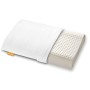 Marcapiuma - Cuscino in Memory Foam Modello Doppia Onda con Fodera 100% Cotone Guanciale Memory Ortopedico Contro Dolore Collo e