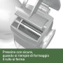 Imetec Grattugissima, grattuggia elettrica per formaggio, pane e frutta secca, Contenitore estraibile, coperchio salvafreschezza
