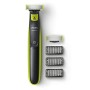 Philips QP2520/30 OneBlade Rade, Regola e rifinisce la barba di qualsiasi lunghezza, 3 Pettini Regolabarba + 1 Lama di Ricambio