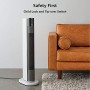 AmazonBasics - Stufetta oscillante a torre, ECO, 2 velocità, 3 impostazioni di riscaldamento, con timer e telecomando, 2200 W