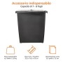AmazonBasics - Distruggidocumenti 8 fogli, taglio a striscioline, con funzione distruggi CD e carte di credito, Grigio