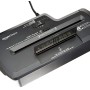 AmazonBasics - Distruggidocumenti 8 fogli, taglio a striscioline, con funzione distruggi CD e carte di credito, Grigio