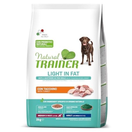 Natural Trainer Ideal Weight - Cibo per Cani Medium-Maxi Adulti con Carni Bianche - 3kg