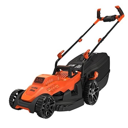 BLACK+DECKER BEMW461BH-QS Rasaerba a filo 1400W, Taglio 34cm, Impugnatura Bike