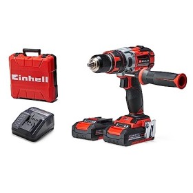 Einhell 4513861 Te-CD 18 Li-I Bl, Trapano a Percussione 2X2.0 Ah, Aluminio, Nero, Rosso