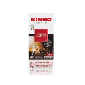 Kimbo Capsule di Caffè Napoli, Compatibile con Nespresso, 10 Pacchi da 10 Capsule (Totale 100 Capsule)