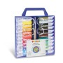 Morocolor PRIMO, Tempere per dipingere 22 colori valigetta con coperchio tavolozza e pennelli tempere lavabili per bambini color
