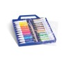 Morocolor PRIMO, Tempere per dipingere 22 colori valigetta con coperchio tavolozza e pennelli tempere lavabili per bambini color