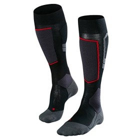 Falke Sk4 Wool M Kh - Calze da sci da uomo, Uomo, Calzini da sci, 16554, Nero (Black-Mix 3010)., 44-45