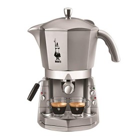 Bialetti Mokona Silver, Macchina Caffè Espresso, Sistema Aperto (per Macinato, Capsule Bialetti e Cialde)