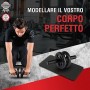 Ultrasport Trainer AB Wheel, Roller e Ruota per Addominali, Ottimo come Attrezzo per il Fitness, Supporto una Dieta Dimagrante, 