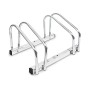 Relaxdays Rastrelliera Portabicicletta, 2 Posti, Argento