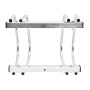 Relaxdays Rastrelliera Portabicicletta, 2 Posti, Argento