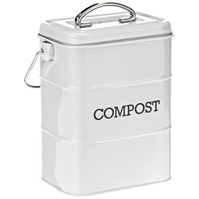 Kitchen Craft LNCOMPGRY Contenitore per compost in acciaio inossidabile Living Nostalgia, 3 litri, aspetto antico, grigio (Frenc