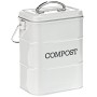 Kitchen Craft LNCOMPGRY Contenitore per compost in acciaio inossidabile Living Nostalgia, 3 litri, aspetto antico, grigio (Frenc