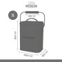 Kitchen Craft LNCOMPGRY Contenitore per compost in acciaio inossidabile Living Nostalgia, 3 litri, aspetto antico, grigio (Frenc