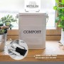 Kitchen Craft LNCOMPGRY Contenitore per compost in acciaio inossidabile Living Nostalgia, 3 litri, aspetto antico, grigio (Frenc