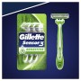 Gillette Sensor3 Sensitive Rasoi Uomo Usa e Getta, Maxi Formato da 30 Rasoi di cui 12 Gratis