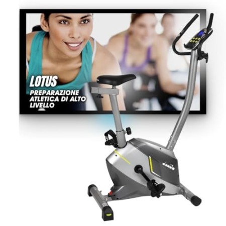 Cyclette Diadora Lotus con Hand Pulse, 15 Programmi di Allenamento, Supporto Tablet