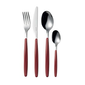 Guzzini Set 24 Posate My Fusion, Rosso, 16.8 x 7.5 x h25.5 cm