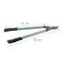 relaxdays Troncarami, Forbici Bypass, Taglio Preciso & Delicato, Lame Affilate, L: 55 cm, Grigio