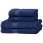 AmazonBasics - Set da 2 Asciugamani da Bagno e 2 Asciugamani Resistenti allo Scoloramento, Colore Blu Reale, 100% Cotone, 500g /