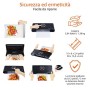 AmazonBasics, Macchina sigillatrice per sottovuoto, Larghezza di sigillatura 30 cm,10 sacchetti per sottovuoto inclusi, Nero