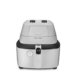 De'Longhi FH2101.W IDEALFRY Friggitrice ad Aria Calda, 1 kg, 1400 W, Plastica, Bianco