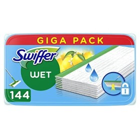 Swiffer Wet Panni Umidi Lavapavimenti per Scopa, Maxi Formato 144 Pezzi, 6 Confezioni da 24 Panni