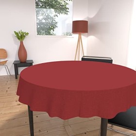 MLANCE Tovaglia antimacchia Rotonda 180 cm Alix Rossa
