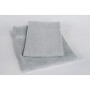 Gabel Set Asciugamano con Ospite, Tinta Unita, 100% Cotone, Grigio, 100 x 60 cm