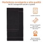 Amazon Basics AB Fade Resitant, 100% Cotone, Nero, 2 Corpo & 4 Mani