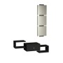 Homemania Mobile Ingresso Dorado, PVC, Nero Lucido, 100x30x19 cm - 29x107 cm