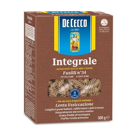 De Cecco Pasta Integrale Fusilli - 500 g