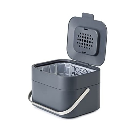 Joseph Joseph 30016 - Cestino per l'Umido, Plastica, 4 Litri, Grigio, 16.1 x 23.5 x 19.7cm