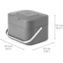 Joseph Joseph 30016 - Cestino per l'Umido, Plastica, 4 Litri, Grigio, 16.1 x 23.5 x 19.7cm