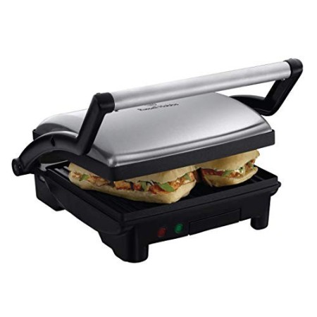Russell Hobbs 17888-56 Scalda Panini/Grill 3 in 1, 1800 Watt, 1 sola temperatura senza termostato, Acciaio Inossidabile, Nero/Ar