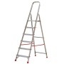 Scala domestica 6 gradini in alluminio portata 150kg Eurodomus E6/N Altezza 188 cm