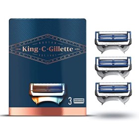 King C. Gillette Lamette per Rasoio per il Collo da Uomo + 3 Lamette di Ricambio Ottime per Ridurre le Irritazioni