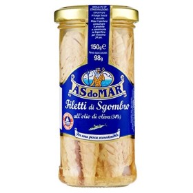 Asdomar - Filetti di sgombro all'olio d'oliva - 150 Grammi
